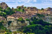 Wandern Provence-Blick auf Le Baux
